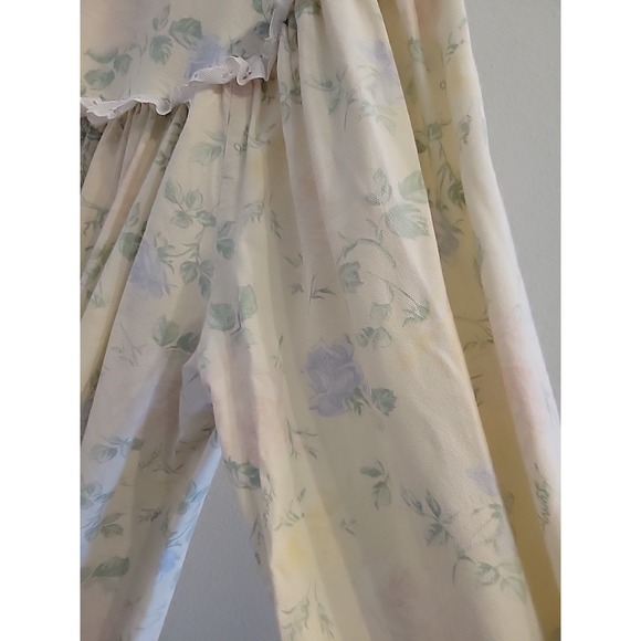 Lanz of Salzburg Night Gown Womens L Floral Eyelet Lace Vintage Cottage - Picture 13 of 14